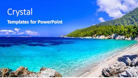  Presentation with best - Slide set featuring best-beaches-of-skopelos-island background and a gray colored foreground