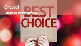 Presentation with choice - PPT theme having best choice card with colorful background and a coral colored foreground