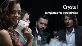  Presentation with poker - Slide deck featuring  background and a  colored foreground