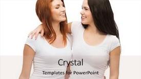  Presentation with t shirt on hanger design - Slide deck consisting of best friends - friendship t-shirt designe and happy background and a soft green colored foreground