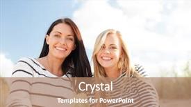  Presentation with happy holidays - PPT theme enhanced with best friends - summer holidays vacation happy people background and a coral colored foreground