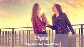  Presentation with band - Slide set with best friends band girls singing background and a  colored foreground