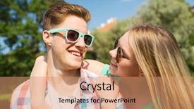  Presentation with vacation - Slides featuring best friends best friends - holidays vacation love and friendship background and a coral colored foreground