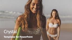  Presentation with my best friend - Slide deck enhanced with best friends enjoying the summer background and a  colored foreground