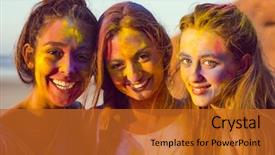  Presentation with best - Slides enhanced with best friends full of colored background and a gold colored foreground