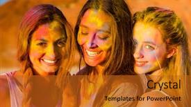  Presentation with best - Slide deck with teen faces - best friends full of colored background and a gold colored foreground