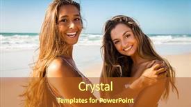  Presentation with best - Beautiful theme featuring best friends having fun backdrop and a tawny brown colored foreground