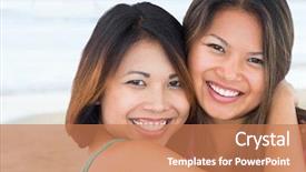  Presentation with my best friend - Audience pleasing PPT layouts consisting of best friends hugging against blurry backdrop and a coral colored foreground