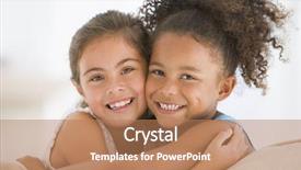  Presentation with best - PPT layouts having best friends hugging background and a coral colored foreground