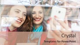  Presentation with coffee shop - Audience pleasing PPT layouts consisting of best friends pictures or video backdrop and a coral colored foreground