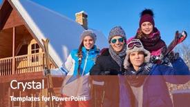  Presentation with my best friend - Presentation having best friends spend winter holidays background and a red colored foreground