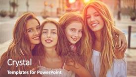  Presentation with teen girls - Beautiful PPT layouts featuring best friends teen girls backdrop and a coral colored foreground