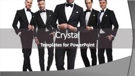 Presentation with leader - PPT layouts having best friends wedding - five handsome grooms with leader background and a dark gray colored foreground