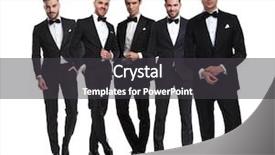  Presentation with white wedding - Colorful PPT theme enhanced with best friends wedding - group of five grooms backdrop and a dark gray colored foreground