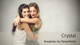  Presentation with best - Slide set with best friends background and a soft green colored foreground