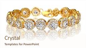  Presentation with diamonds - Beautiful presentation theme featuring best gold bracelet with diamonds backdrop and a cream colored foreground