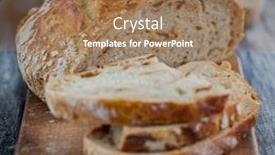  Presentation with best - Presentation design having best homemade sourdough bread with dried tomatoes background and a coral colored foreground