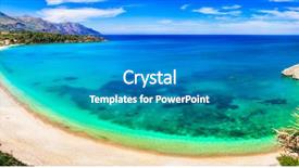  Presentation with holidays - Slide deck with best house - italian summmer holidays beautiful beaches background and a teal colored foreground
