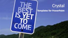  Presentation with best - Beautiful theme featuring best is yet to come backdrop and a teal colored foreground