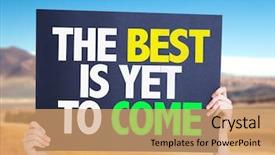  Presentation with finding the best international tealent - Amazing presentation theme having best is yet to come backdrop and a coral colored foreground