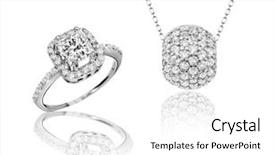  Presentation with ring diamond jewelry - Cool new PPT theme with best jewelry set ring backdrop and a white colored foreground