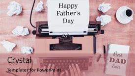  Presentation with mechanical - Theme with best mechanical - hands typing on typewriter happy background and a coral colored foreground