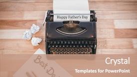  Presentation with kid s happy fathers day - PPT theme having best mechanical - happy fathers day written background and a  colored foreground