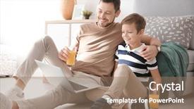  Presentation with cute doodles - Presentation theme consisting of best movie - cute little boy and father background and a  colored foreground