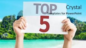  Presentation with best - PPT theme enhanced with best movie - top 5 card background and a arctic colored foreground