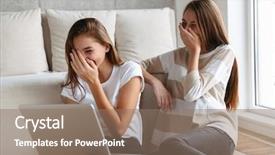  Presentation with teenage love - Presentation theme consisting of best movie - two lovely cheerful young teenage background and a coral colored foreground