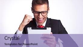  Presentation with best - Presentation featuring best news received background and a light blue colored foreground