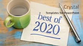  Presentation with business review - Audience pleasing slide set consisting of best-of-2020-handwriting backdrop and a lemonade colored foreground