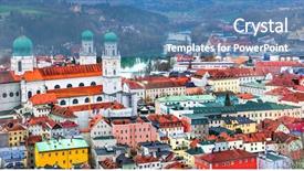  Presentation with bavaria - Colorful PPT theme enhanced with best of germany - beautiful town backdrop and a teal colored foreground