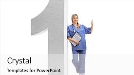  Presentation with portrait of excited overjoyed female - Audience pleasing slide set consisting of best ones - full length portrait backdrop and a white colored foreground