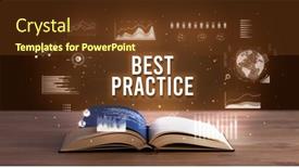  Presentation with best practice - Theme with best-practice-inscription-coming-out background and a tawny brown colored foreground