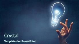  Presentation with problem solution idea concept 3d - Presentation design with best solution - bright idea concept background and a ocean colored foreground