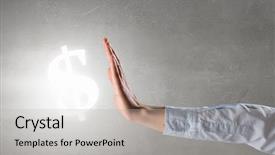  Presentation with compost symbol - Colorful PPT layouts enhanced with best solution - dollar currency symbol backdrop and a light gray colored foreground