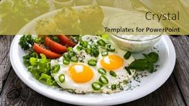  Presentation with cucumbers - Presentation design enhanced with best-summer-dinner-sunny-side background and a yellow colored foreground
