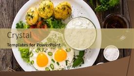  Presentation with cucumbers - Presentation consisting of best-summer-dinner-sunny-side background and a yellow colored foreground