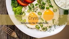  Presentation with cucumbers - PPT theme with best-summer-dinner-sunny-side background and a yellow colored foreground