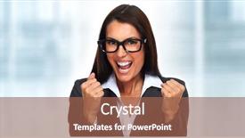  Presentation with remodeling business - Slide deck consisting of best teacher - happy business woman background and a  colored foreground