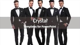  Presentation with black men - Beautiful theme featuring best team - five handsome men in black backdrop and a dark gray colored foreground