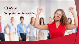  Presentation with team group - PPT layouts with best team - portrait of a very happy background and a lemonade colored foreground