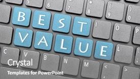  Presentation with moral value - Cool new presentation design with best value key on keyboard backdrop and a gray colored foreground