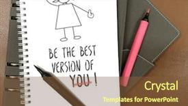  Presentation with improvement - PPT layouts with best version of you- self background and a tawny brown colored foreground