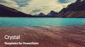  Presentation with banff national park - Slide set with best wave - bow lake icefields parkway banff background and a tawny brown colored foreground