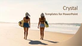  Presentation with two people holding hands - Presentation consisting of best wave - two beautiful friends holding their background and a cream colored foreground