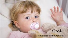  Presentation with baby girl - Presentation theme featuring  background and a  colored foreground