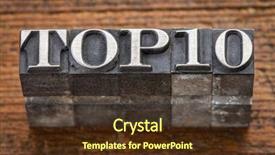  Presentation with vintage - PPT theme consisting of top 10 text in mixed background and a tawny brown colored foreground