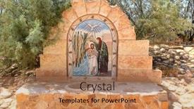  Presentation with baptized - Audience pleasing slide deck consisting of bethany-jordan-may-1-2014 backdrop and a  colored foreground